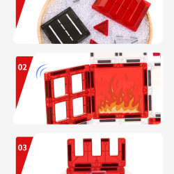 Magnetbausteine LELINO Fantasy Fire Control 48 Stück