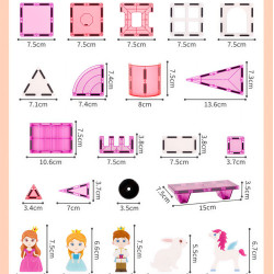 Magnetbausteine LELINO Fantasy Princess 58 Stück
